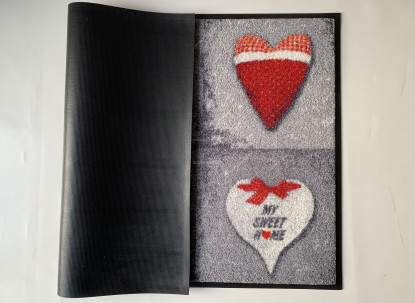 Придверный  коврик с дизайном My Sweet Home grey 50x75см Kleen-Tex фото